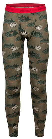Кальсоны мужские Marmot Midweight Harrier Camping Camo - Фото 1 большая