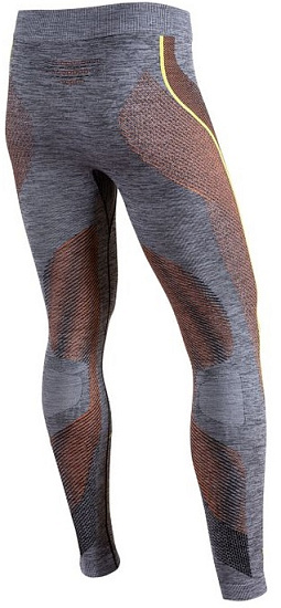 Кальсоны мужские UYN Ambityon Uw Long Melange Black Melange/Orange/Yellow - Фото 2 большая