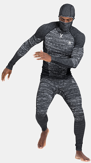 Кальсоны мужские Odlo Blackcomb Eco Long Black/Space Dye - Фото 5 большая