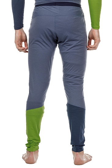 Кальсоны мужские Norrona Equaliser Merino Longs Bamboo Green/Vintage Indigo - Фото 4 большая