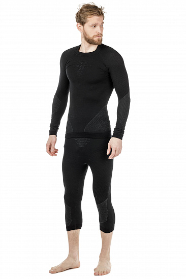 Кальсоны мужские UYN 3/4 Fusyon Uw Medium Black/Anthracite/Anthracite - Фото 4 большая