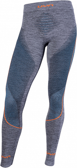 Кальсоны мужские UYN Ambityon Uw Long Melange Black Melange/Atlantic/Orange Shiny - Фото 1 большая