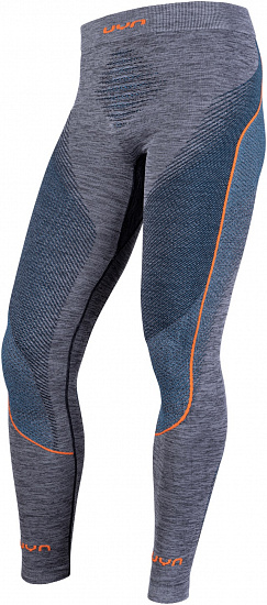 Кальсоны мужские UYN Ambityon Uw Long Melange Black Melange/Atlantic/Orange Shiny - Фото 3 большая