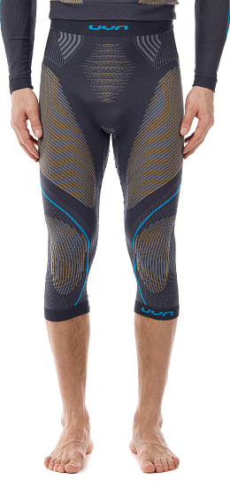 Кальсоны мужские UYN 3/4 Evolutyon Uw Medium Charcoal/Gold/Atlantic - Фото 5 большая