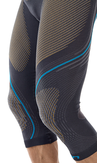 Кальсоны мужские UYN 3/4 Evolutyon Uw Medium Charcoal/Gold/Atlantic - Фото 8 большая