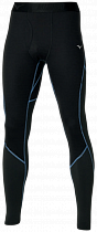 Тайтсы мужские Mizuno Merino Wool Long Tight Black/Parisian Blue