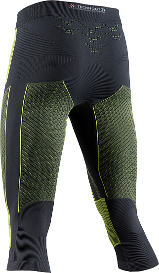 Кальсоны мужские X-Bionic Energy Accumulator 4.0 3/4 Charcoal/Yellow - Фото 2 большая