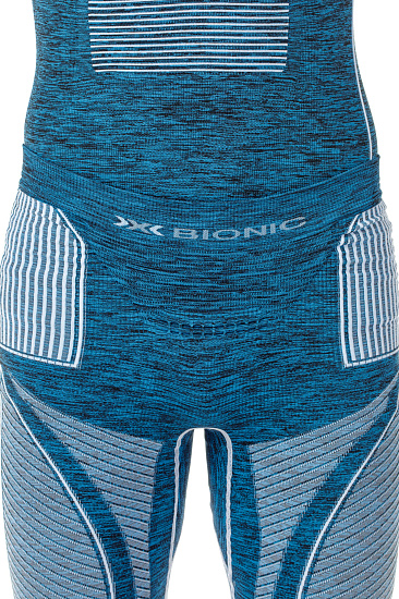 Кальсоны мужские X-Bionic Accumulator EVO Melange UW Long Blue Melange/White - Фото 9 большая