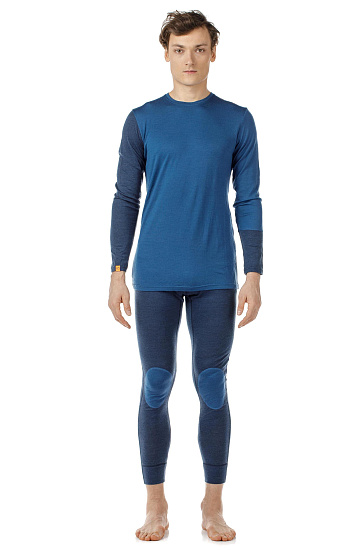 Кальсоны мужские Ortovox 185 Rock N Wool Night Blue Blend - Фото 2 большая