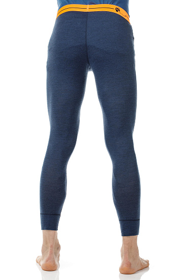 Кальсоны мужские Ortovox 185 Rock N Wool Night Blue Blend - Фото 5 большая