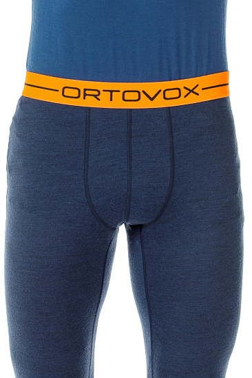 Кальсоны мужские Ortovox 185 Rock N Wool Night Blue Blend - Фото 6 большая
