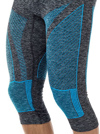 Кальсоны мужские X-Bionic Energy Accumulator 4.0 Melange 3/4 Dark Grey Melange/Blue - Фото 7 большая