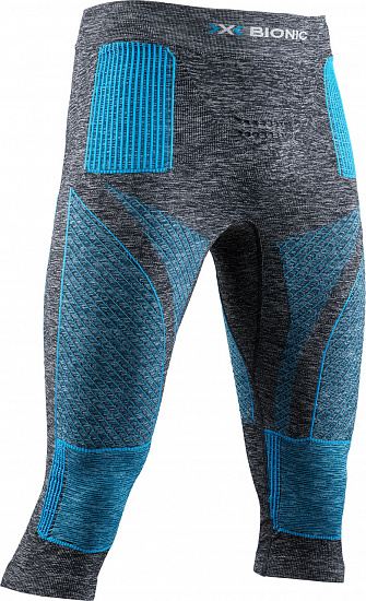 Кальсоны мужские X-Bionic Energy Accumulator 4.0 Melange 3/4 Dark Grey Melange/Blue - Фото 1 большая