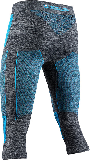 Кальсоны мужские X-Bionic Energy Accumulator 4.0 Melange 3/4 Dark Grey Melange/Blue - Фото 2 большая