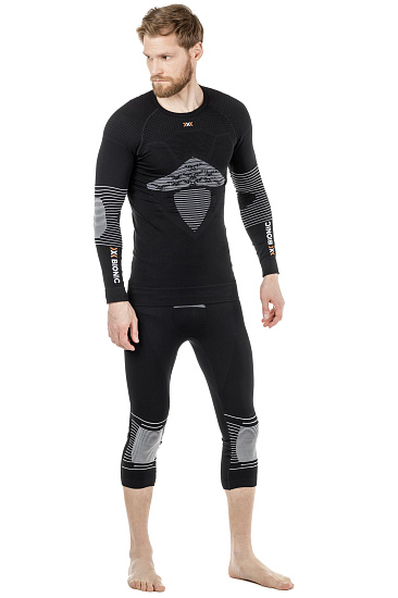 Кальсоны мужские X-Bionic Energizer 4.0 3/4 Opal Black/Arctic White - Фото 7 большая