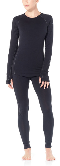 Кальсоны женские Icebreaker 200 Zone Leggings Black/Mineral - Фото 3 большая