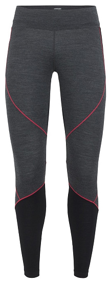 Кальсоны женские Icebreaker 200 Oasis Deluxe Leggings Jet Hthr/Black/Prism - Фото 1 большая