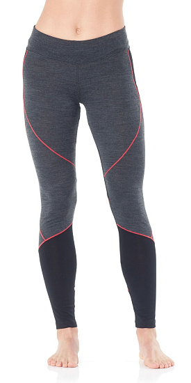 Кальсоны женские Icebreaker 200 Oasis Deluxe Leggings Jet Hthr/Black/Prism - Фото 4 большая