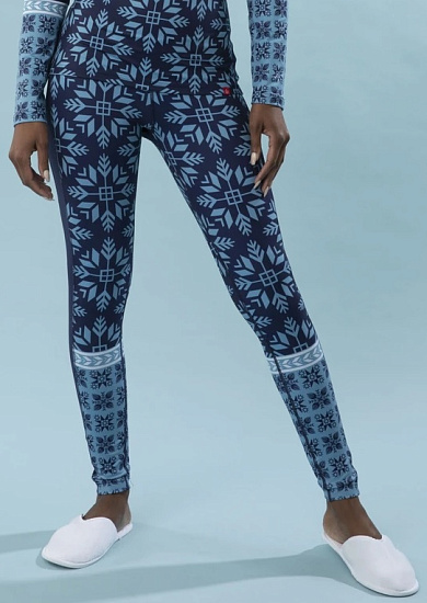 Кальсоны женские Krimson Klover Nordic Snowflake Indigo - Фото 2 большая