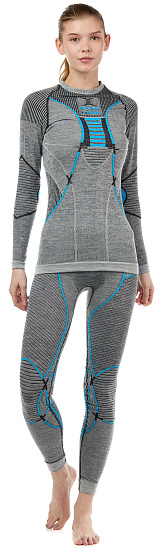 Кальсоны женские X-Bionic Apani 4.0 Merino Black/Grey/Turquoise - Фото 8 большая