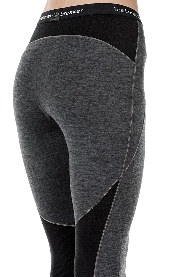 Кальсоны женские Icebreaker 260 Zone Leggings Jet Hthr/Black - Фото 4 большая