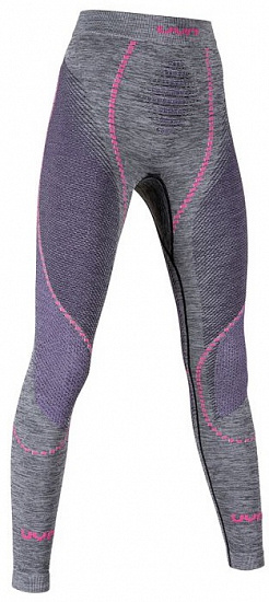 Кальсоны женские UYN Ambityon Uw Long Melange Black Melange/Purple/Raspberry - Фото 3 большая