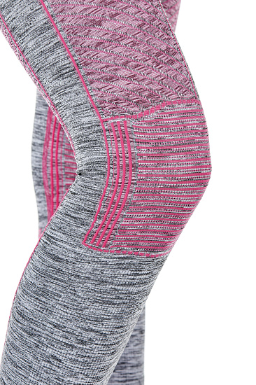 Кальсоны женские X-Bionic Accumulator Evo Melange UW Long Light Grey Melange/Raspberry - Фото 5 большая