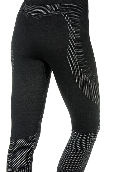 Кальсоны женские Odlo Bottom Pant 3/4 Performance Warm Черный/Серый - Фото 7 большая