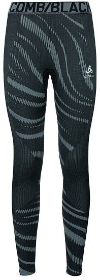 Кальсоны женские Odlo Bottom Pant Performance Blackcomb Черный/Серый - Фото 1 большая
