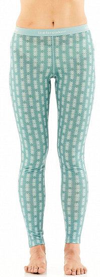 Кальсоны женские Icebreaker 200 Oasis Legging SnwHrtg Hydro/Frost - Фото 2 большая