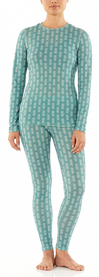 Кальсоны женские Icebreaker 200 Oasis Legging SnwHrtg Hydro/Frost - Фото 4 большая