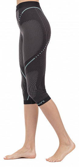 Кальсоны женские UYN 3/4 Evolutyon Uw Medium Charcoal/Anthracite/Aqua - Фото 7 большая