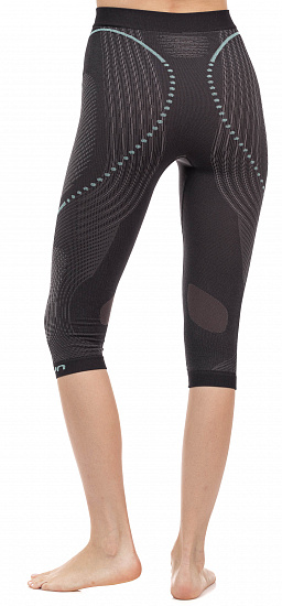 Кальсоны женские UYN 3/4 Evolutyon Uw Medium Charcoal/Anthracite/Aqua - Фото 6 большая