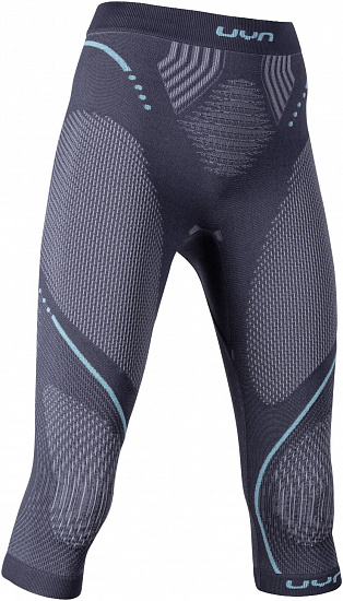 Кальсоны женские UYN 3/4 Evolutyon Uw Medium Charcoal/Anthracite/Aqua - Фото 3 большая