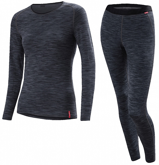 Комплект термобелья женский Loffler Warm Grey Melange - Фото 1 большая