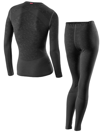 Комплект термобелья женский Loffler Seamless Черный - Фото 2 большая