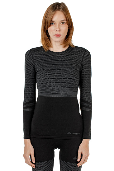 Комплект термобелья женский Loffler Hybrid Black - Фото 6 большая