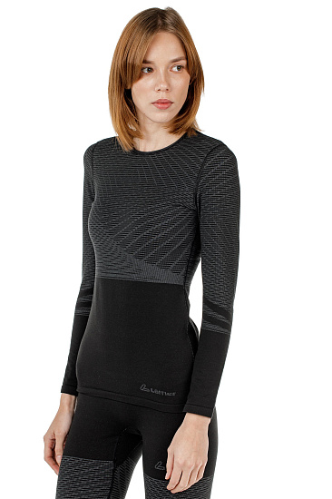Комплект термобелья женский Loffler Hybrid Black - Фото 7 большая