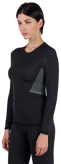 Комплект термобелья женский Loffler Hybrid Black - Фото 4 большая