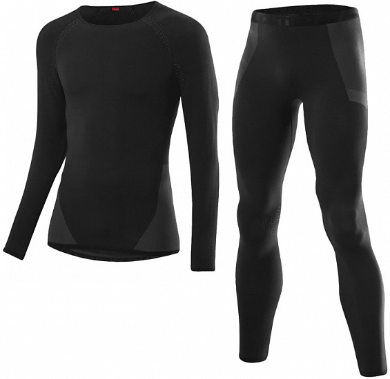 Комплект термобелья мужской Loffler Hybrid Black - Фото 1 большая
