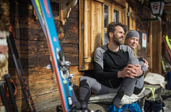 Комплект термобелья мужской Loffler Merino Black/Grey Melange - Фото 3 большая