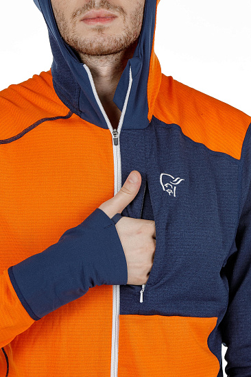 Комбинезон мужской Norrona Super One-Piece Scarlett Ibis/Indigo Night - Фото 2 большая