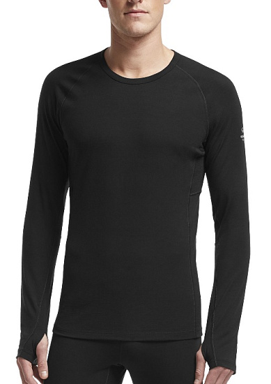 Футболка мужская Icebreaker Men Zone LS Crewe Black/Monsoon - Фото 2 большая