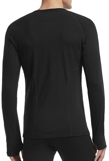 Футболка мужская Icebreaker Men Zone LS Crewe Black/Monsoon - Фото 3 большая