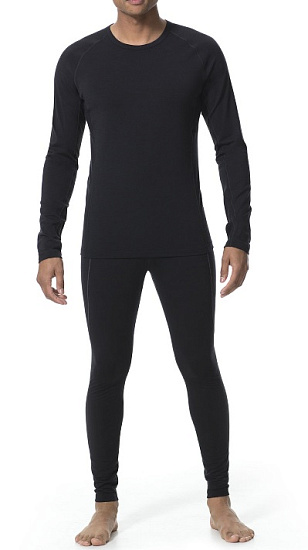 Футболка мужская Icebreaker Men Zone LS Crewe Black/Monsoon - Фото 4 большая