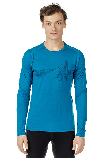 Футболка мужская Icebreaker 200 Oasis Deluxe Raglan LS Crewe La Meije Alpine - Фото 2 большая