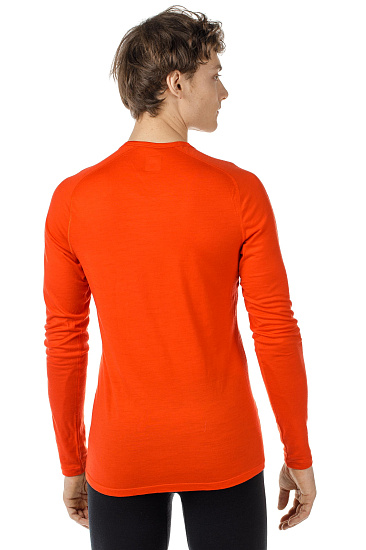 Футболка мужская Icebreaker 200 Oasis Deluxe Raglan LS Crewe Single Line Ski Chili Red - Фото 5 большая