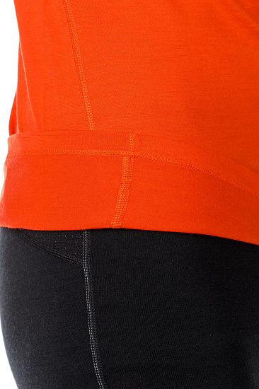 Футболка мужская Icebreaker 200 Oasis Deluxe Raglan LS Crewe Single Line Ski Chili Red - Фото 7 большая