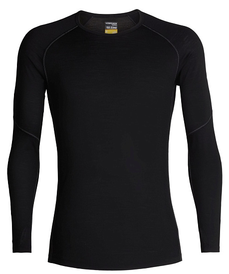 Футболка мужская Icebreaker 150 Zone LS Crewe Black/Mineral - Фото 1 большая