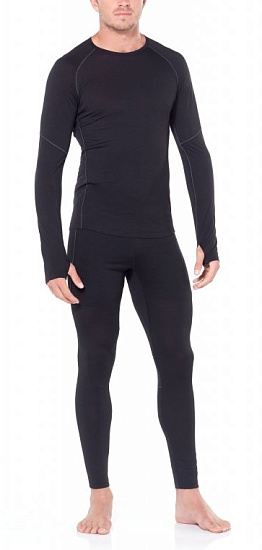 Футболка мужская Icebreaker 150 Zone LS Crewe Black/Mineral - Фото 4 большая